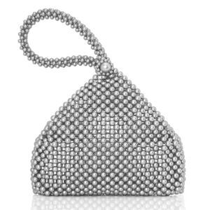 Pearl Clutch Purse Evening Bags Elegant Triangle Purse Wedding :')